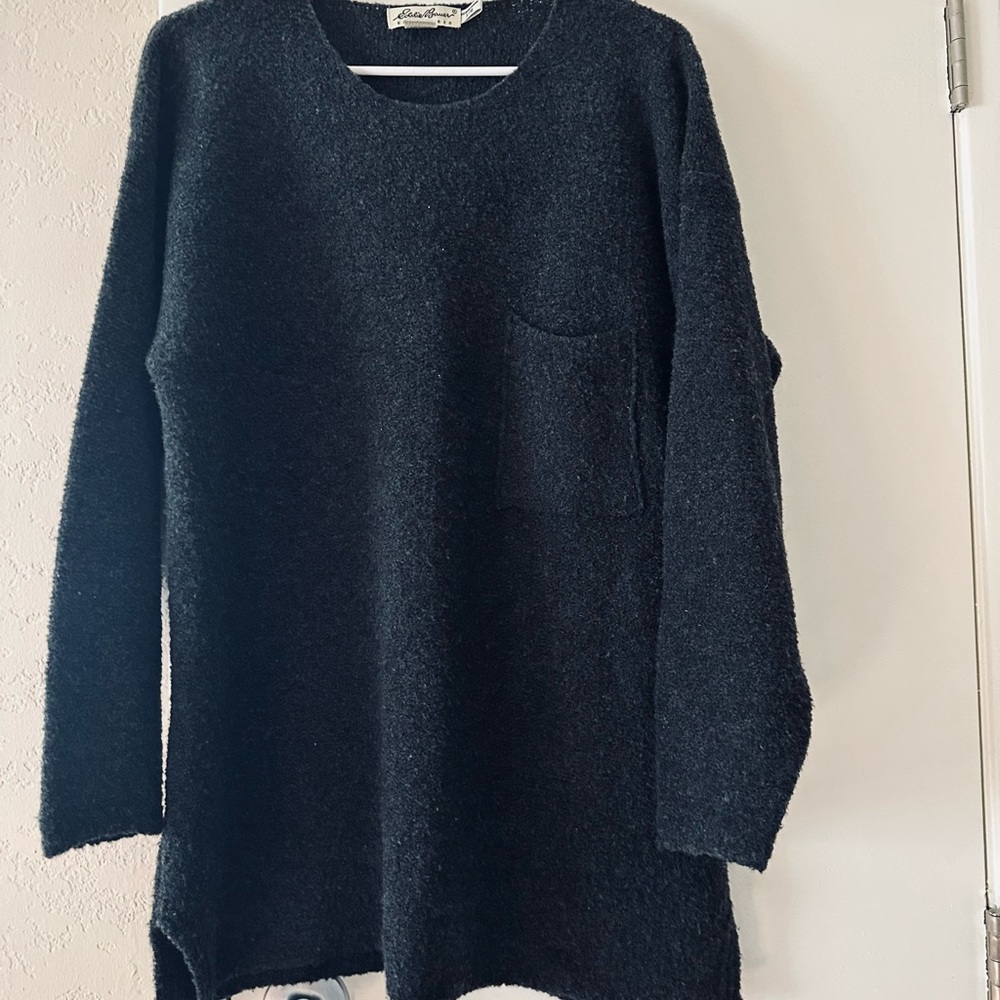 Eddie Bauer women’s Sweater  Large Black Crew Neck Tunic